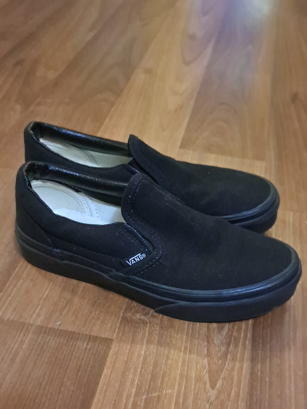 Vans Kids Black Slip-On Loafers